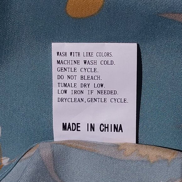 Flowy Floral Midi Dress, Butterfly Short Sleeves, V-Neck, Shirred Waist, Size M - Picture 7 of 8